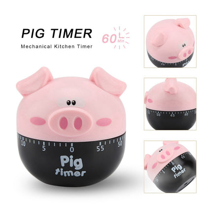 Cute Cartoon Pig Kitchen Timer Mechanical Timers Counters Kitchen dealsniper-net