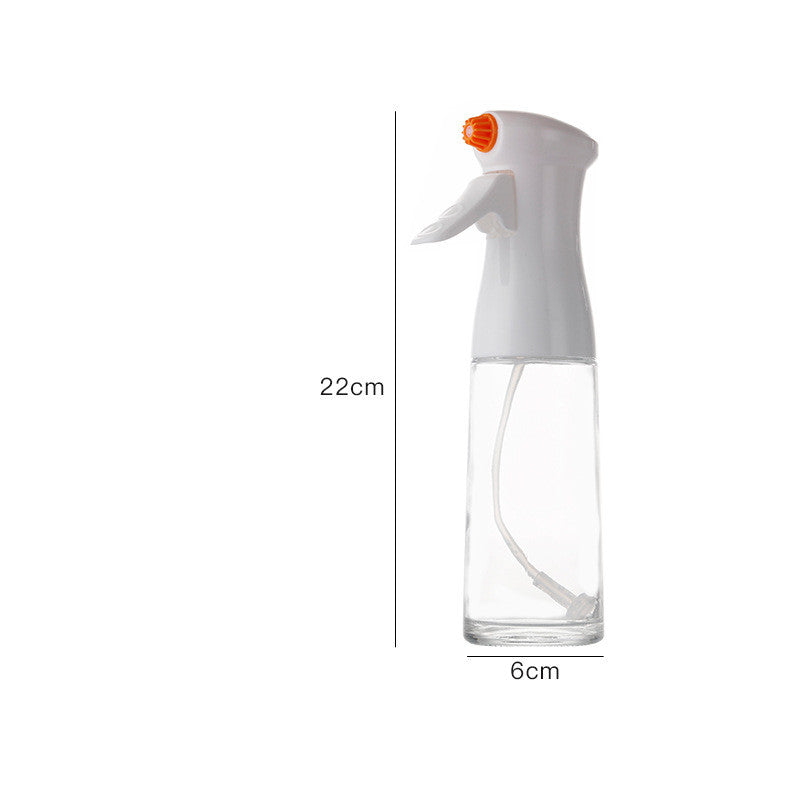 Oil Spray Bottle Glass Kettle Kitchen High-pressure Kitchen dealsniper-net 220ml white