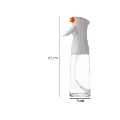 Oil Spray Bottle Glass Kettle Kitchen High-pressure Kitchen dealsniper-net 220ml white