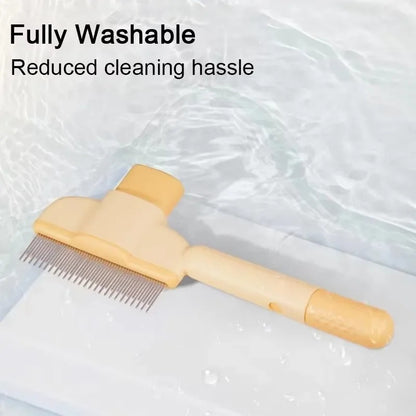 Pet Grooming Brush One-Click Hair Removal Gentle On Skin Pet Pets DealSniper.net