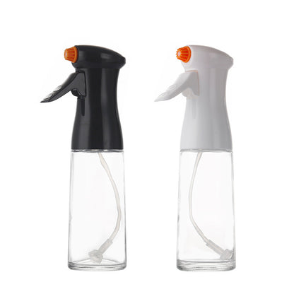 Oil Spray Bottle Glass Kettle Kitchen High-pressure Kitchen dealsniper-net Black and white set