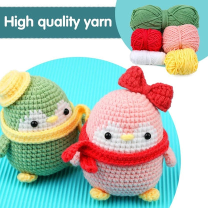 Penguin Crochet Material Package Diy Wool Knitting Doll Decoration Kids dealsniper-net