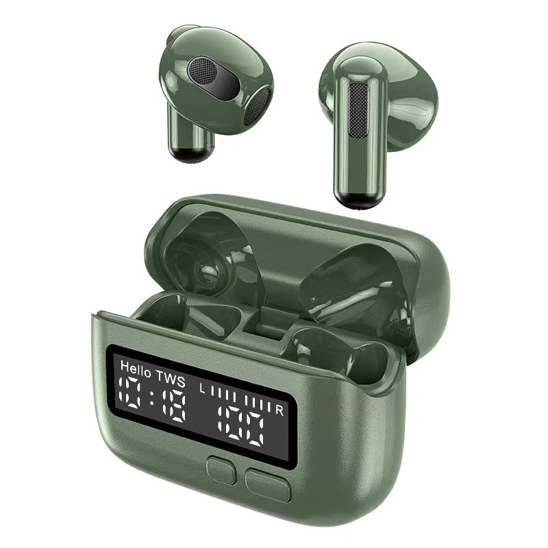BPG Portable Wireless Bluetooth Headset Digital Display Clock Electronics dealsniper-net Field Green