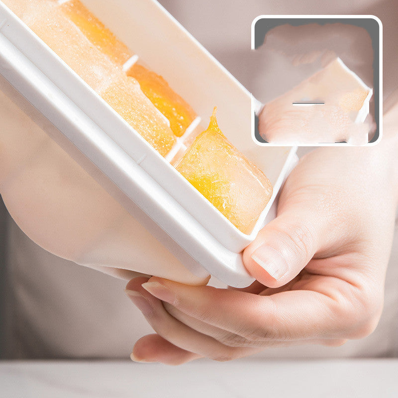 18-grid Transparent Non-flavor Ice-making Hole Cover Kitchen DealSniper.net White 22.7x12.6x6.6cm