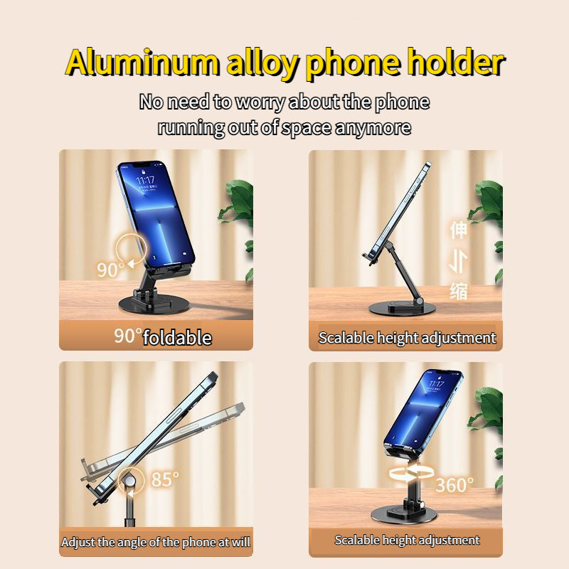 Foldable Phone Stand For Desk - Height Adjustable Cell Phone Holder Gadgets dealsniper-net