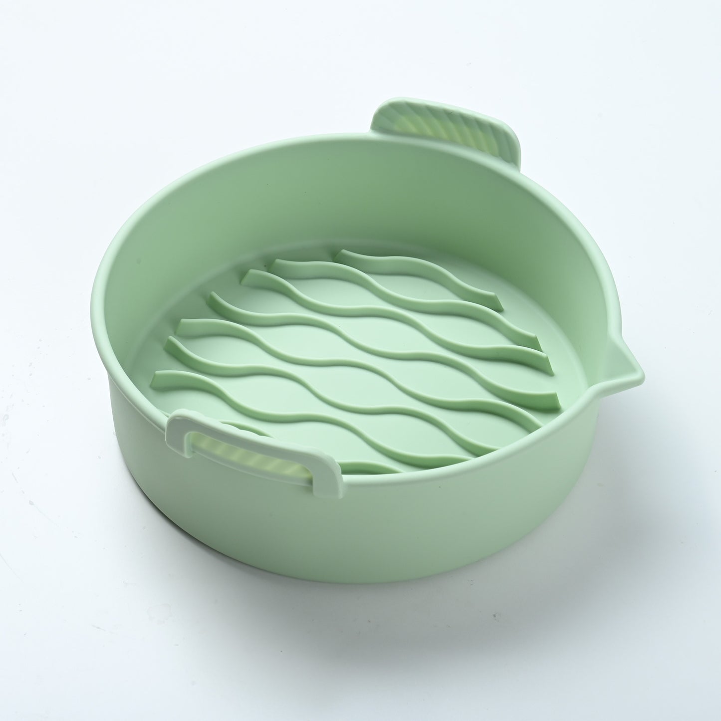 New Air Fryer Silicone Baking Tray Kitchen Gym From House Green 7.8Inches