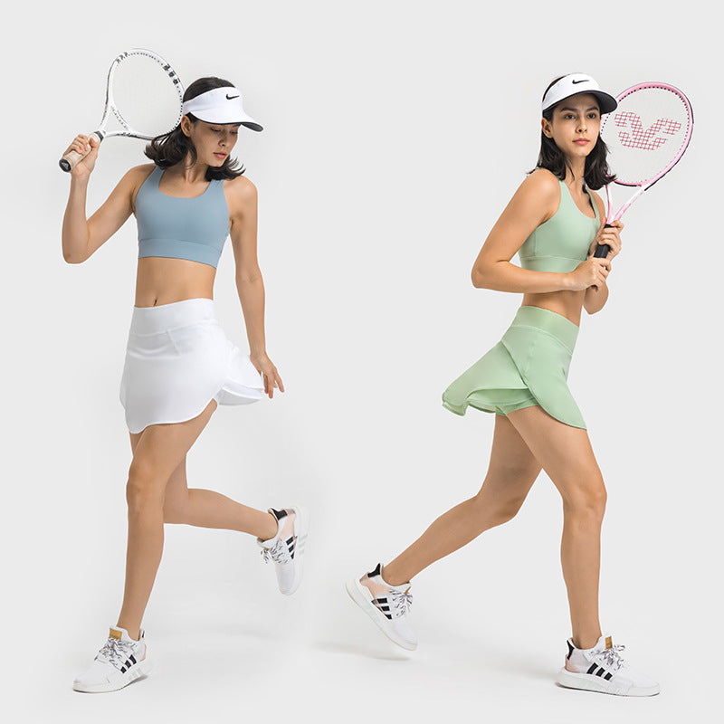 Sports And Leisure Cool Feeling Fake Two-piece Tennis Skirt Built-in Pocket Pantskirt