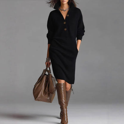 Long-sleeved Sweater Dress Fashion Warm Stand-up Collar Women Gym From House