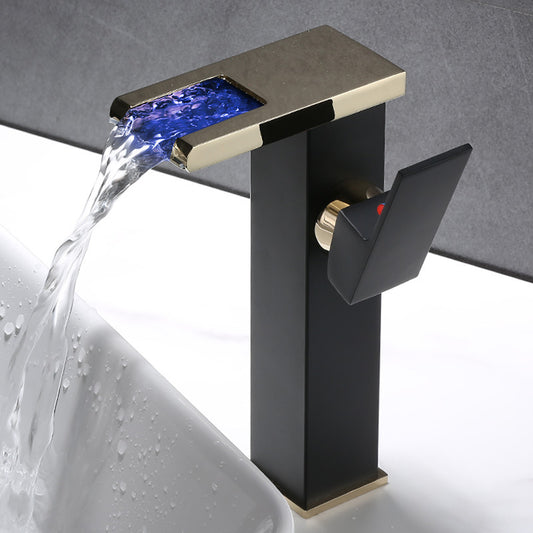 High End Copper LED Waterfall Faucet Home dealsniper-net