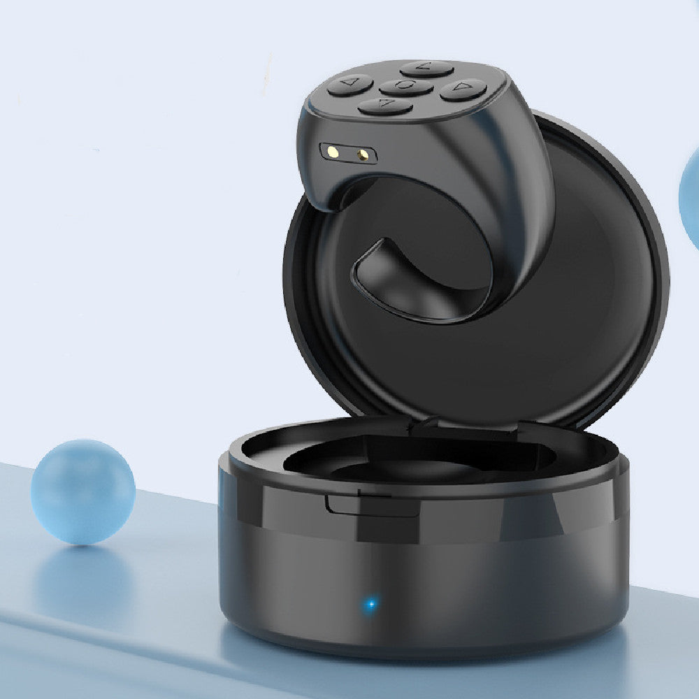 Bluetooth Remote Control Ring Gadgets dealsniper-net Black