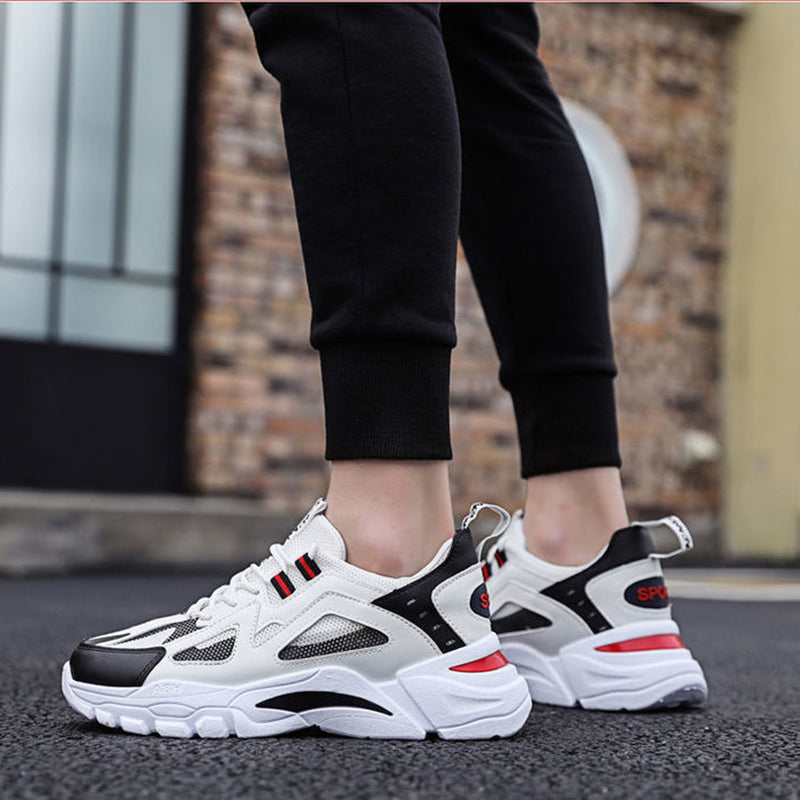 White Sneakers Men Non Slip Walking Running Shoes Sports Men dealsniper-net