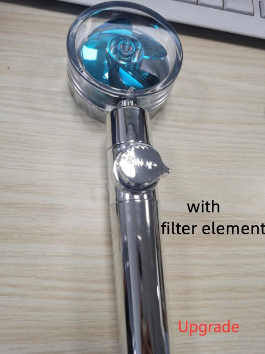 New Turbo Propeller Shower Head Water Saving High Pressure Flow House Gym From House Blue upgrad with filter elemen