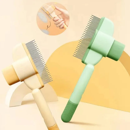 Pet Grooming Brush One-Click Hair Removal Gentle On Skin Pet Pets DealSniper.net