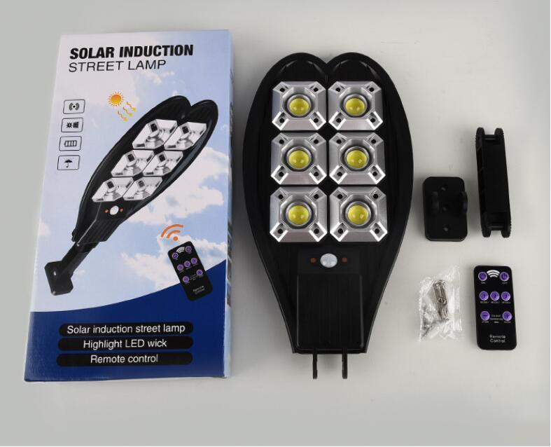 Remote Control Outdoor Solar Yard Light Human Sensing LED Street Lamp Outdoor DealSniper.net Black