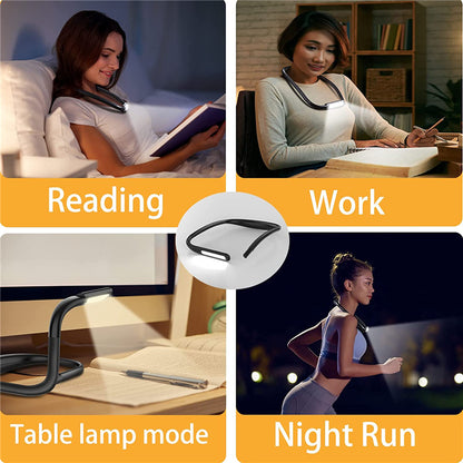 Dimmable Handsfree LED Neck Light Flexible Hug Light Book