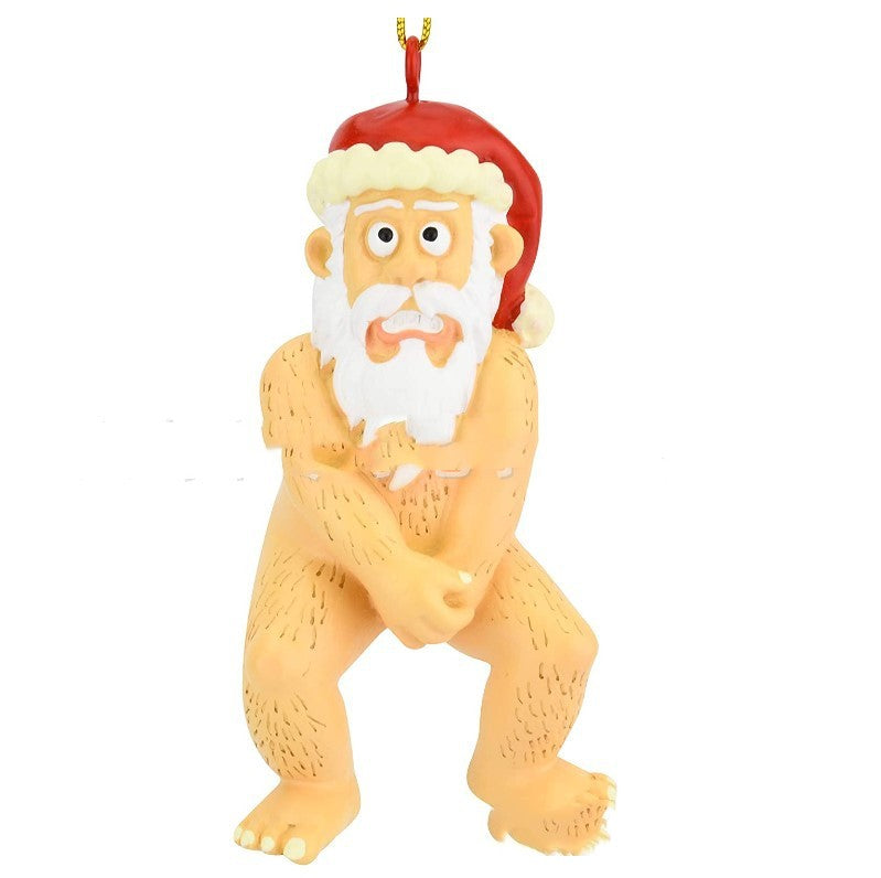 Naked Santa Claus Resin Decoration