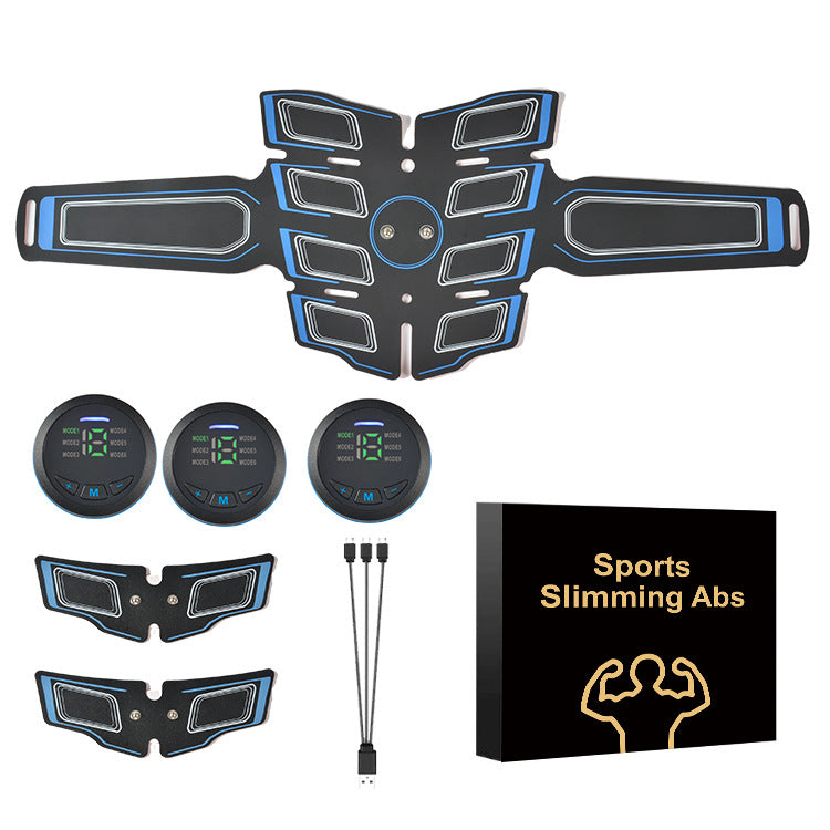 Home EMS Fitness Belt Abs Abdominal Massager Sports Gym From House Blue