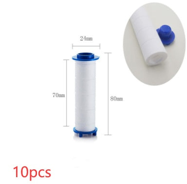 New Turbo Propeller Shower Head Water Saving High Pressure Flow House Gym From House Filter element 10pcs