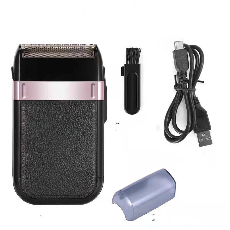 Men's Retro Rechargeable Beard Knife Mini Portable Men DealSniper.net Black USB