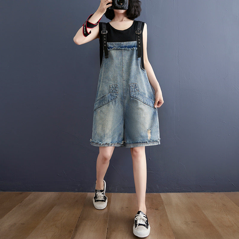 New Literary Large Size Fat Sister Jean Suspenders Female Women DealSniper.net