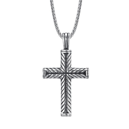 Men's Stainless Steel Casting Cross Pendant Necklace Jewelry dealsniper-net