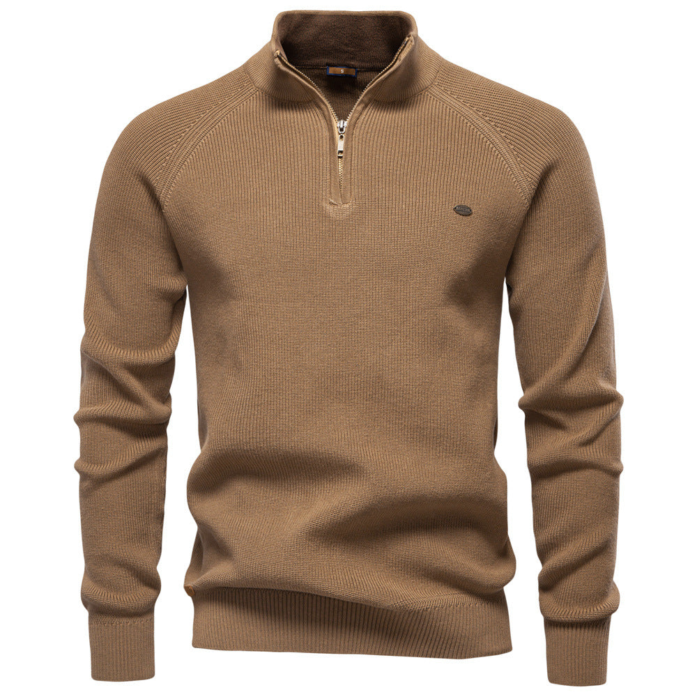 New Men's European Size Cross-Border Sweater, Long-Sleeve Men Gym From House Y832 camel L