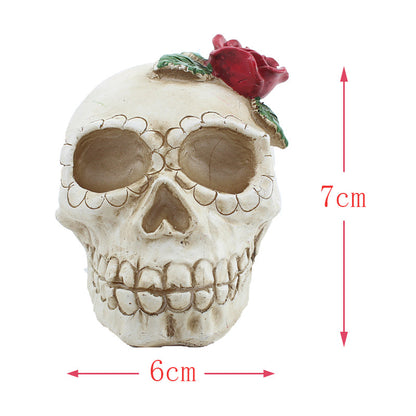 Skull Lamp Resin Ghost Skeleton Head LED Electronic Candle Light Holidays Gym From House Head flower skull