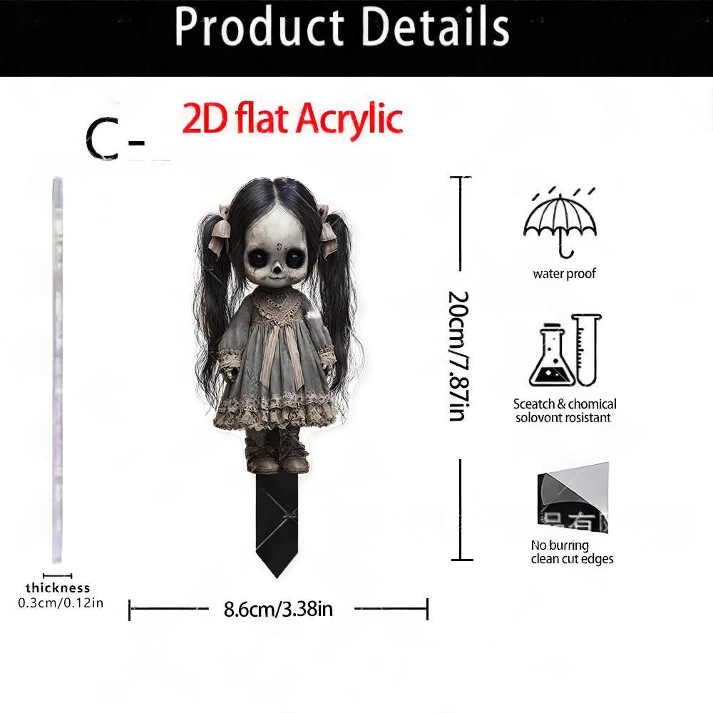 Cross-border New Product Flat Acrylic Spider Skull Halloween Holidays Gym From House 2 20cm