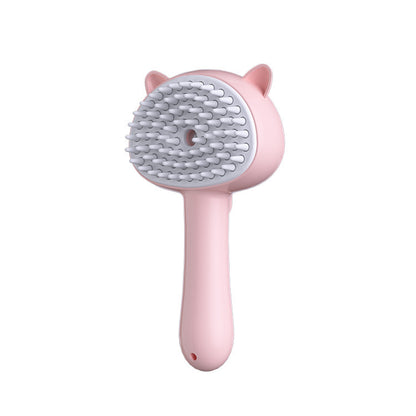 Hair Cleaning Brush With Mist Multifunctional Cat Grooming Pets dealsniper-net 18x9.5x5cm Pink