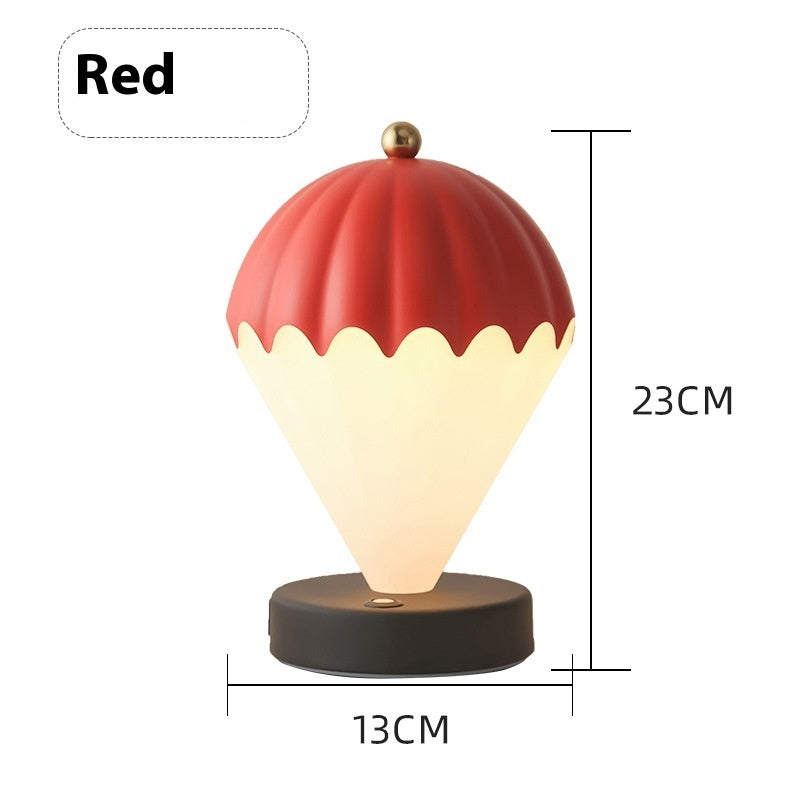 Hot Air Balloon Light Bedroom Bedside Decoration Table Lamp Home Decor DealSniper.net With Charger Red
