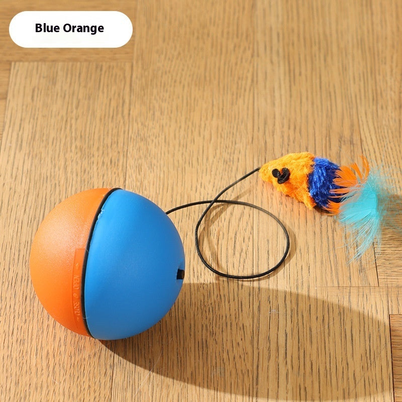 Cat Toys Mouse Teaser Ball Funny Moving Toy For Pets Pets dealsniper-net Blue Orange Automatic Cat Teasing Ball