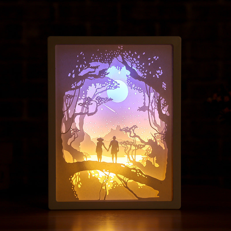 LED Paper Carving Lamp 3D Light Home Decor DealSniper.net B