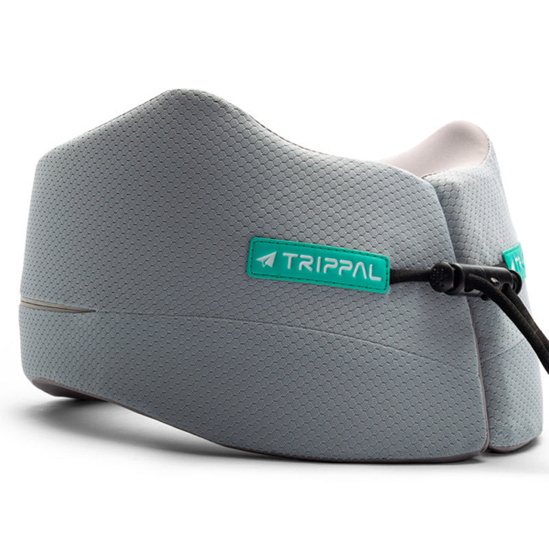 Trippal Travel Neck Pillow Memory Foam Dual-Core Support Health DealSniper.net Grey L