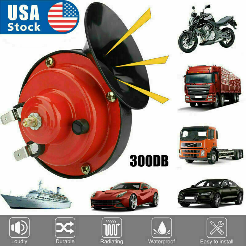 2PC 12V 300DB Super Loud Train Air Horn Waterproof Motorcycle Car Truck SUV Boat Vehicle dealsniper-net