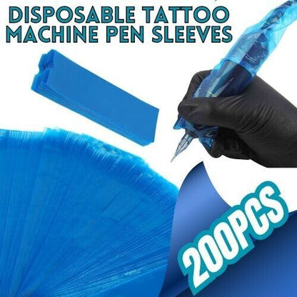 Tattoo Pen Covers 200PCS Machine Pen Sleeves Plastic Bag