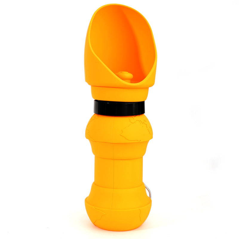 New Portable Silicone Folding Cups Pets dealsniper-net Orange 550ML