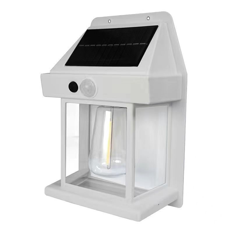 Outdoor Solar Waterproof Tungsten Induction Garden Wall Lamp Garden DealSniper.net White
