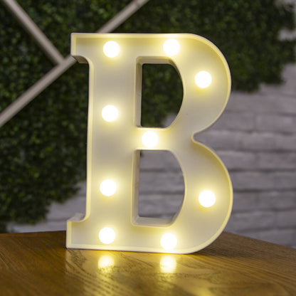 26 Letters White LED Night Light Marquee Sign Alphabet Lamp Home dealsniper-net B