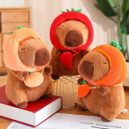 Vegetable Water Guinea Pig Doll Capabala Plush Doll Headgear Detachable Kids dealsniper-net