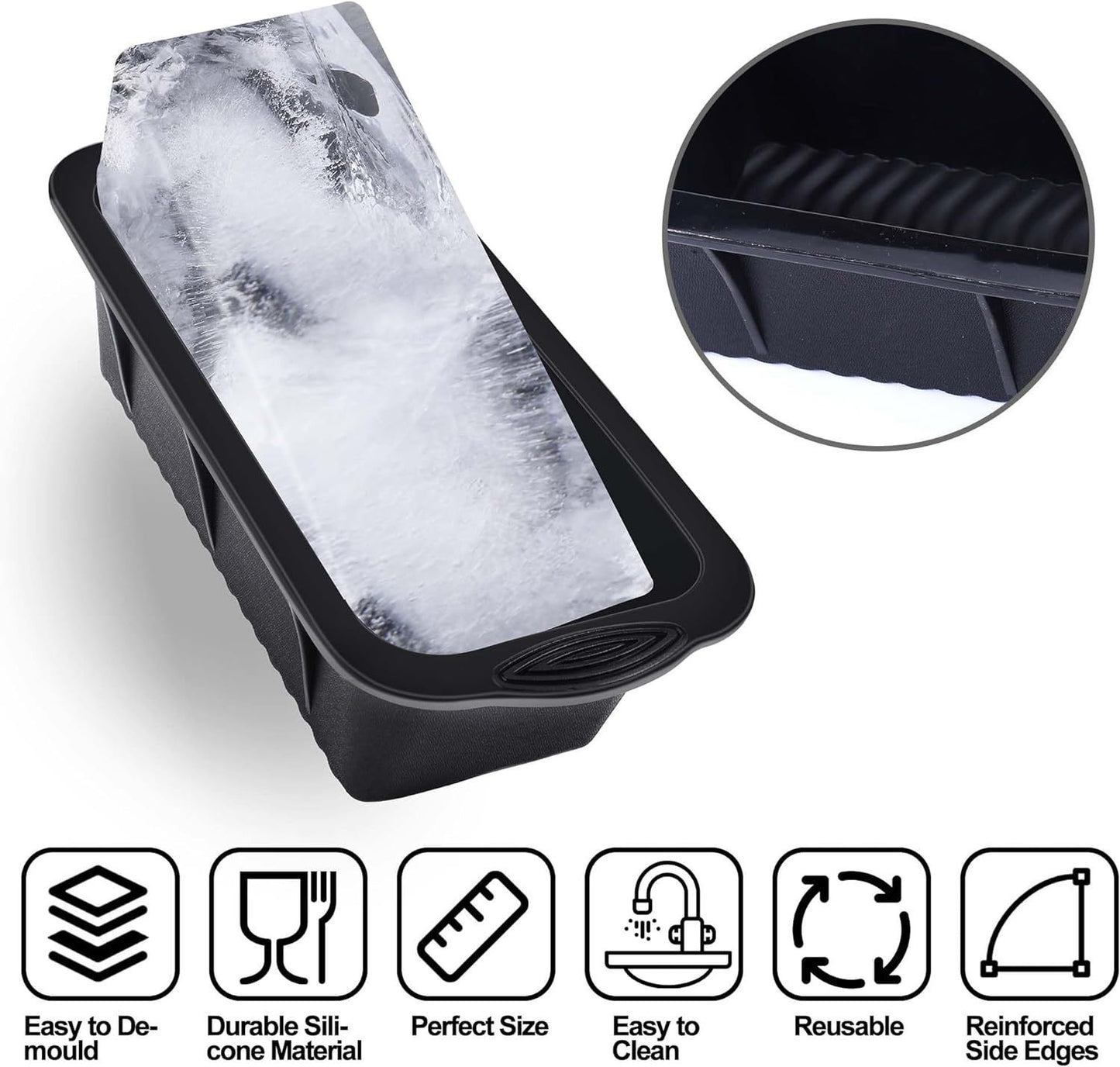 Reusable Silicone Large Ice Tray Extra Large Ice Tray