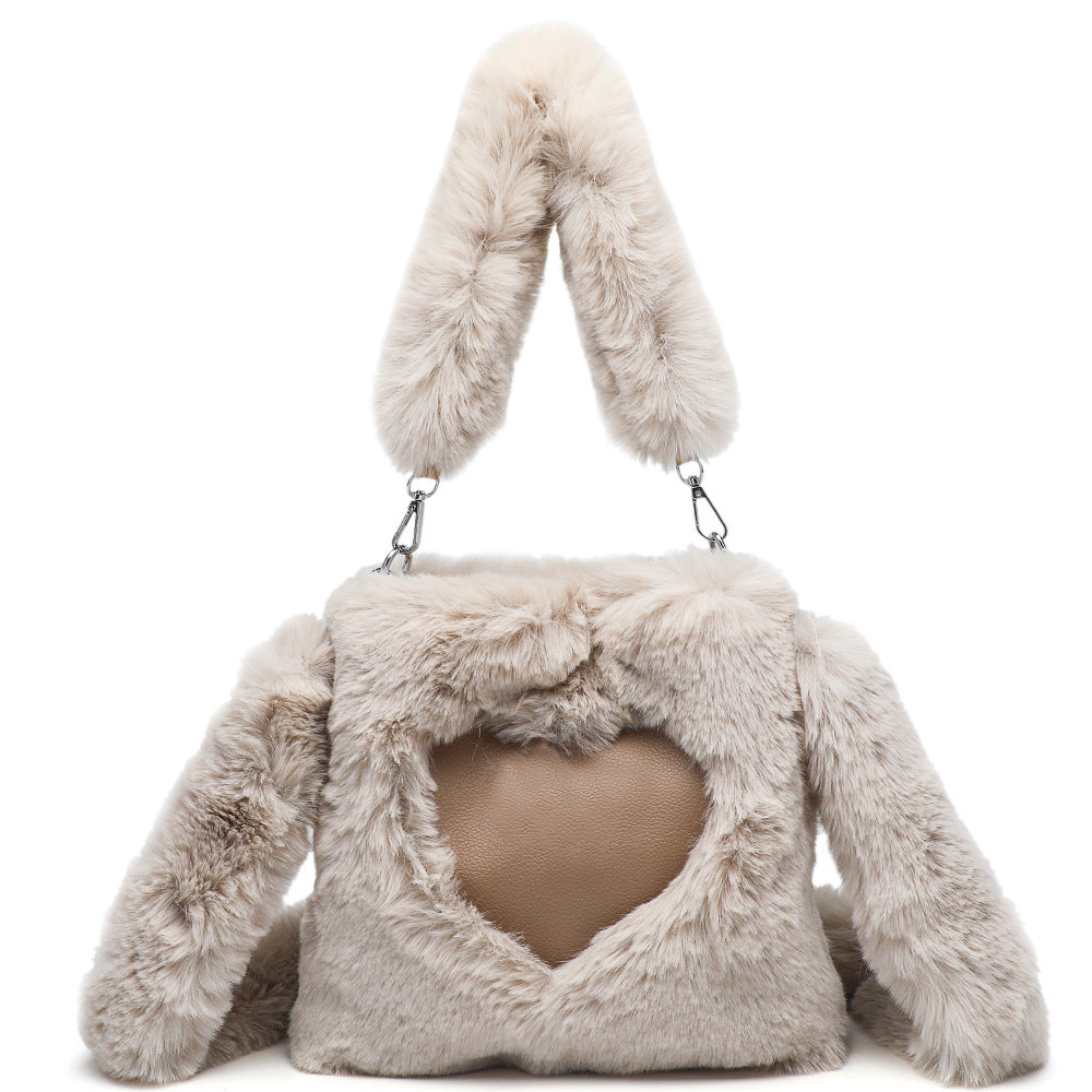 Women Fluffy Shoulder Bag Top-handle Bag Handbag