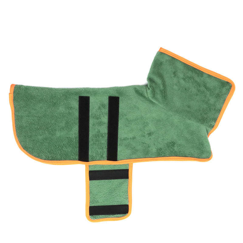 Dog Bathrobe Pet Drying Coat Microfiber Absorbent Towel Pets Gym From House
