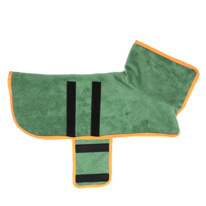 Dog Bathrobe Pet Drying Coat Microfiber Absorbent Towel Pets Gym From House