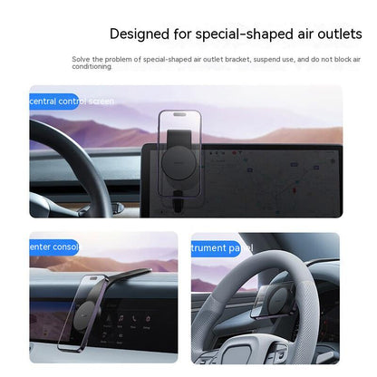 Magnetic Bendable Car Mobile Phone Holder Wireless Charger Phone Holder Vehicle dealsniper-net