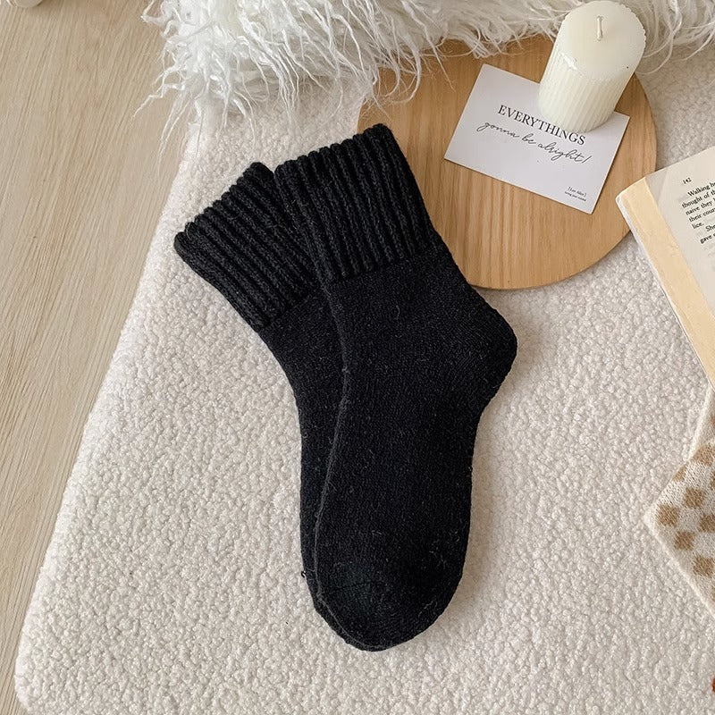 Ins Knitted Socks Winter Warm Thickened Solid Loop Socks Men null