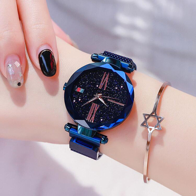 Lazy Magnet Watch Ladies Star Net Celebrity Watch Jewelry DealSniper.net Blue