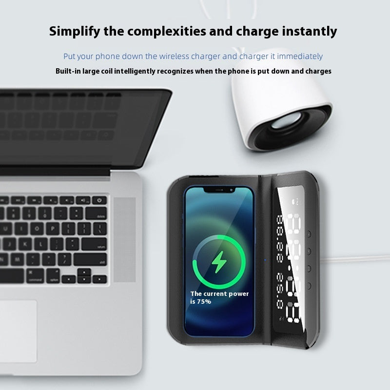 15W Portable Detachable Clock Wireless Charger Gadgets Gym From House