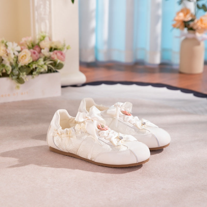 New-style Oriental Aesthetic Flower Embroidery Casual Shoes Women Gym From House