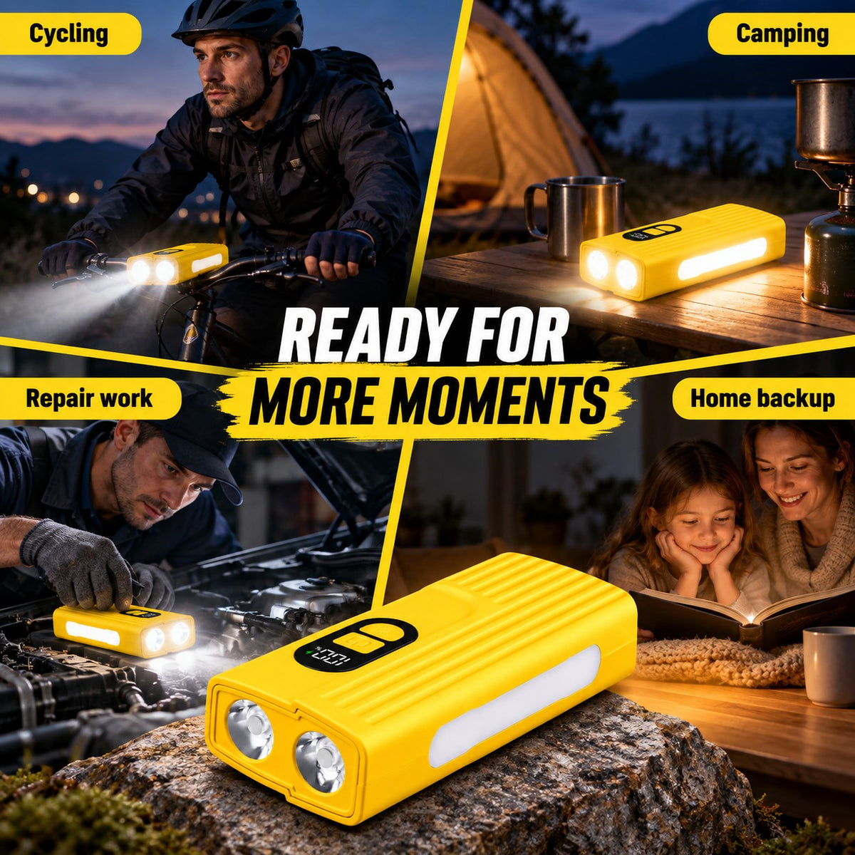 Rechargeable Z838 Yellow Portable Bicycle Flashlight Outdoor Outdoor DealSniper.net Z838YELLOW
