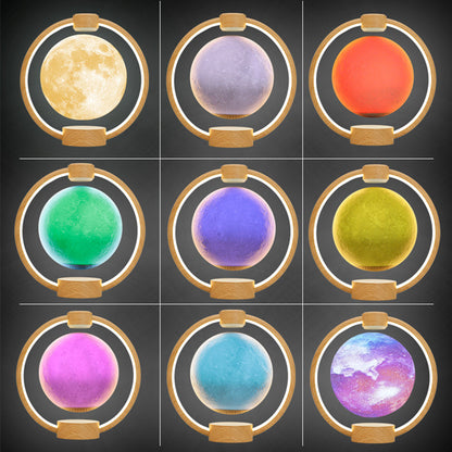 Maglev Moon Light Bluetooth Speaker 3D Stereo Diy Colorful Glare Home DealSniper.net